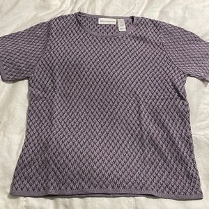 Alfred Dunner - Purple S/S Sweater - Small
